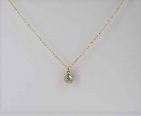 natural diamond K18&K10/necklace（gray） 第2張的照片