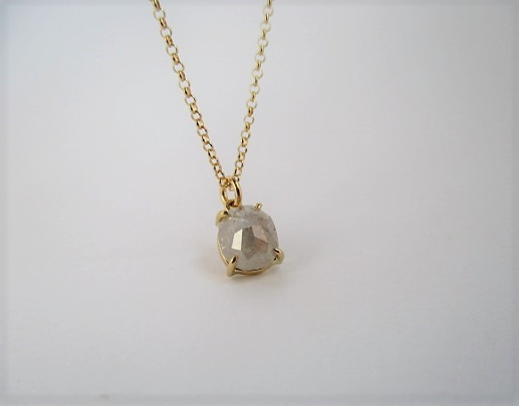 natural diamond K18&K10/necklace（light gray） 第1張的照片
