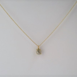 natural diamond K18&K10/necklace（light gray） 第2張的照片