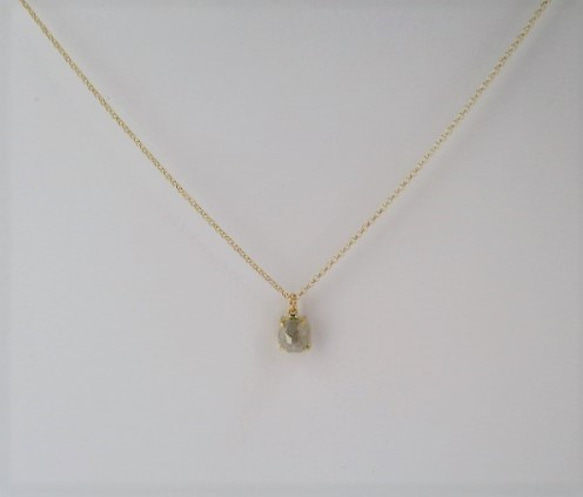 natural diamond K18&K10/necklace（light gray） 第2張的照片