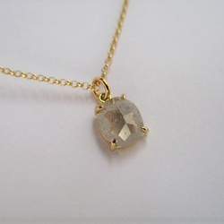 natural diamond K18&K10/necklace（light gray） 第3張的照片