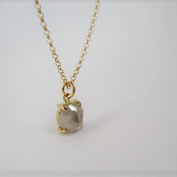 natural diamond K18&K10/necklace（light gray） 第7張的照片