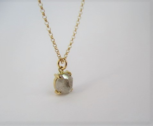 natural diamond K18&K10/necklace（light gray） 第7張的照片