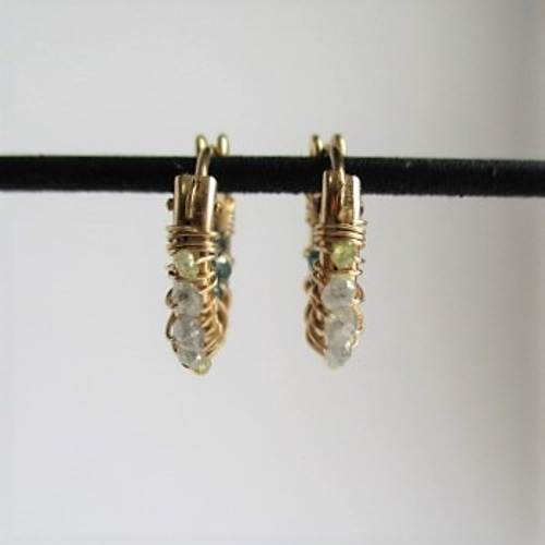 小さなダイヤモンドフープピアス14Kgf ピアス（フープ） bright 通販