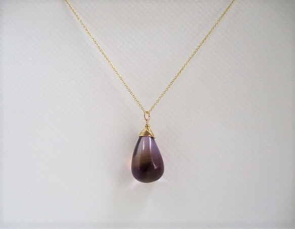 14Kgf longnecklace/with Ametrine 第2張的照片