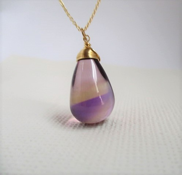 14Kgf longnecklace/with Ametrine 第3張的照片