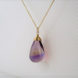 14Kgf longnecklace/with Ametrine 第5張的照片