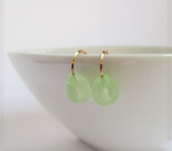 grape pierced earrings 14Kgf 第2張的照片