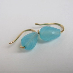 seablue pierced earrings 14Kgf 第5張的照片