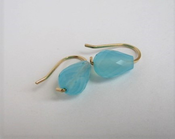 seablue pierced earrings 14Kgf 第5張的照片