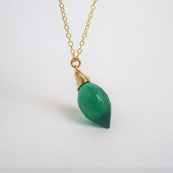 chandelier green 14Kgf/necklace 第1張的照片