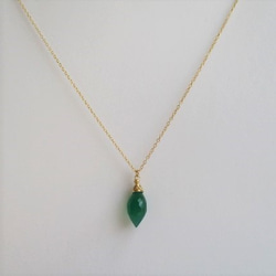 chandelier green 14Kgf/necklace 第2張的照片