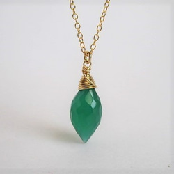 chandelier green 14Kgf/necklace 第3張的照片