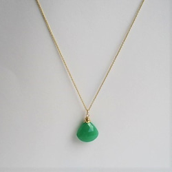 Chrysoprase長項鍊14Kgf 第2張的照片