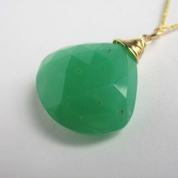 Chrysoprase長項鍊14Kgf 第4張的照片