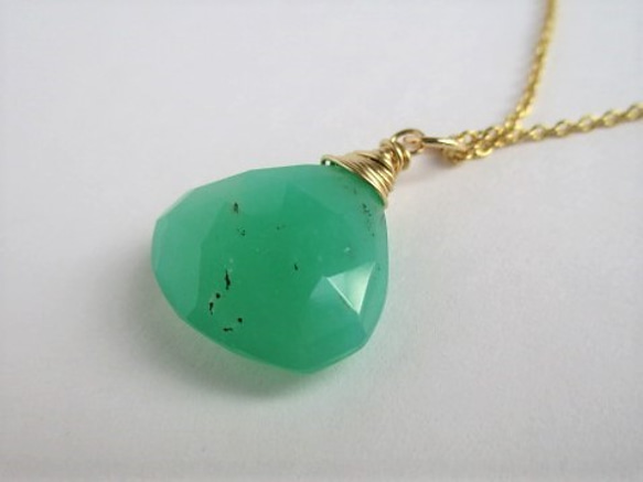 Chrysoprase項鍊14Kgf 第4張的照片