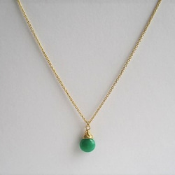 microcut chrysoprase 14Kgf necklace（marroncut） 第2張的照片