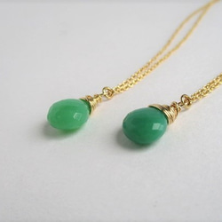 microcut chrysoprase 14Kgf necklace（marroncut） 第5張的照片