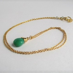 microcut chrysoprase 14Kgf necklace（marroncut） 第7張的照片