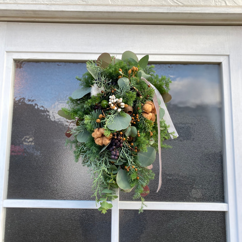 クリスマススワッグ2025シンプル 11月後半からの発送 リース atelier