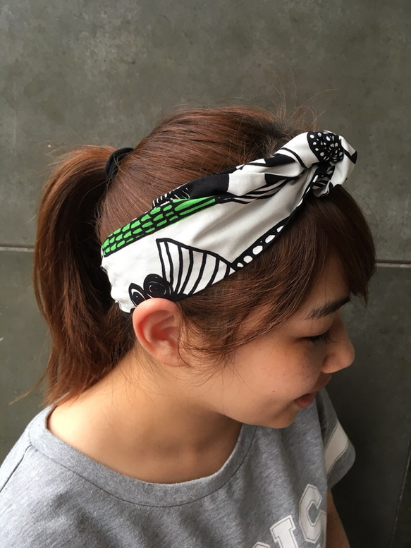 蔬菜 綁帶式髮帶 Handmade hairband 第1張的照片