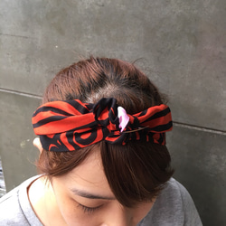 チェイスストラップヘアバンドハンドメイドヘアバンドmarimekko 2枚目の画像