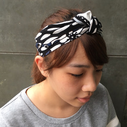 百年紀念款 綁帶式髮帶 Handmade hairband 第2張的照片