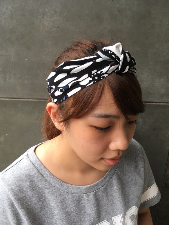 百年紀念款 綁帶式髮帶 Handmade hairband 第2張的照片