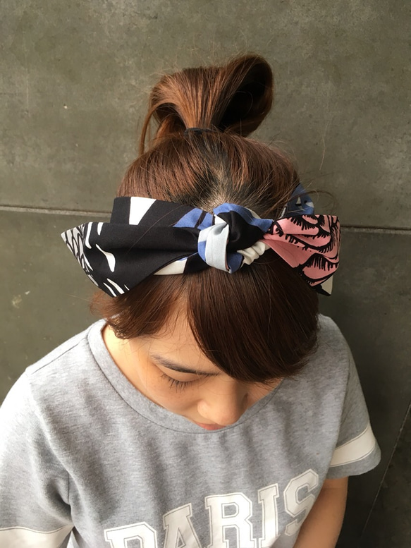 百年紀念款 綁帶式髮帶 Handmade hairband 第1張的照片