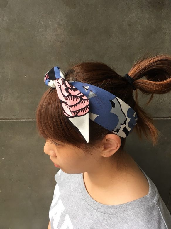 百年紀念款 綁帶式髮帶 Handmade hairband 第3張的照片