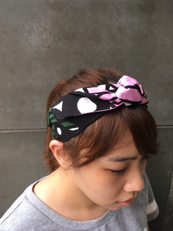 春意 綁帶式髮帶 Handmade hairband 第2張的照片