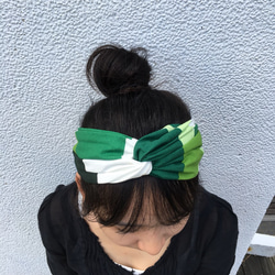 綠蔭 鬆緊式髮帶 Handmade hairband 第1張的照片