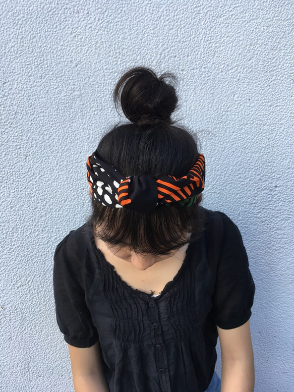 秋瑟 綁帶式髮帶 Handmade hairband 第2張的照片