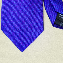 つづれ織りネクタイ　ブルー 3枚目の画像
