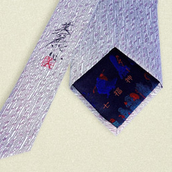 西陣織ネクタイ　手描き　『竹』墨絵　受注作品 4枚目の画像