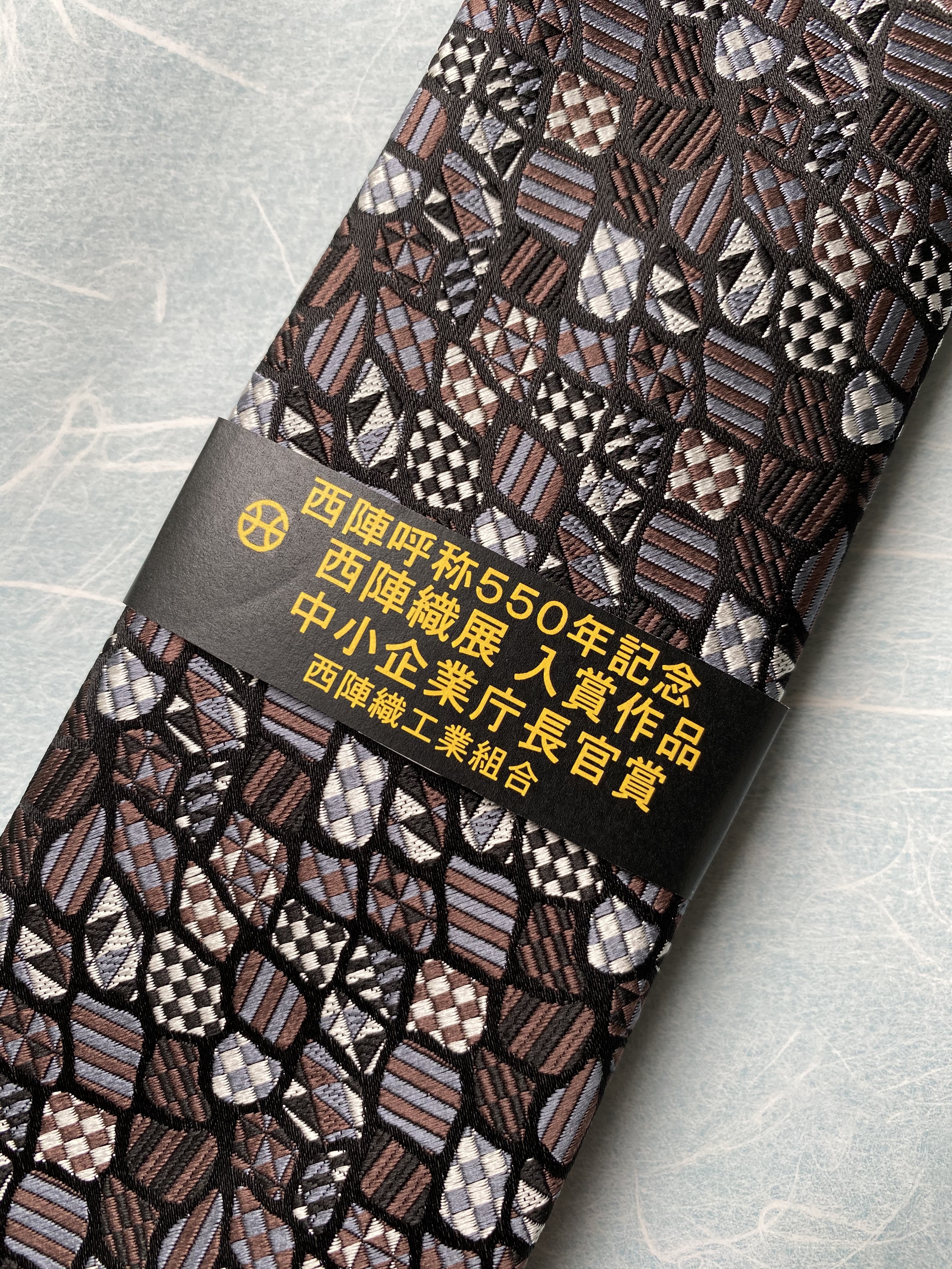 京の石畳のネクタイ　ブラウン