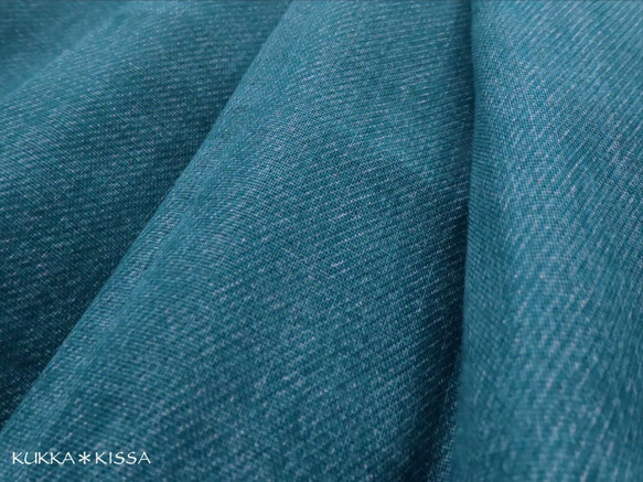 洗える半襟 デニム風柄のガーゼ (マリーン／綿) 2枚目の画像