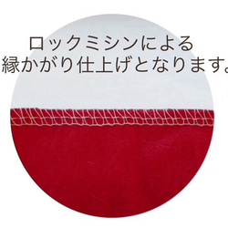 洗える半襟 アシンメトリーガーゼ　青海波と五崩し(えんじ系) 3枚目の画像