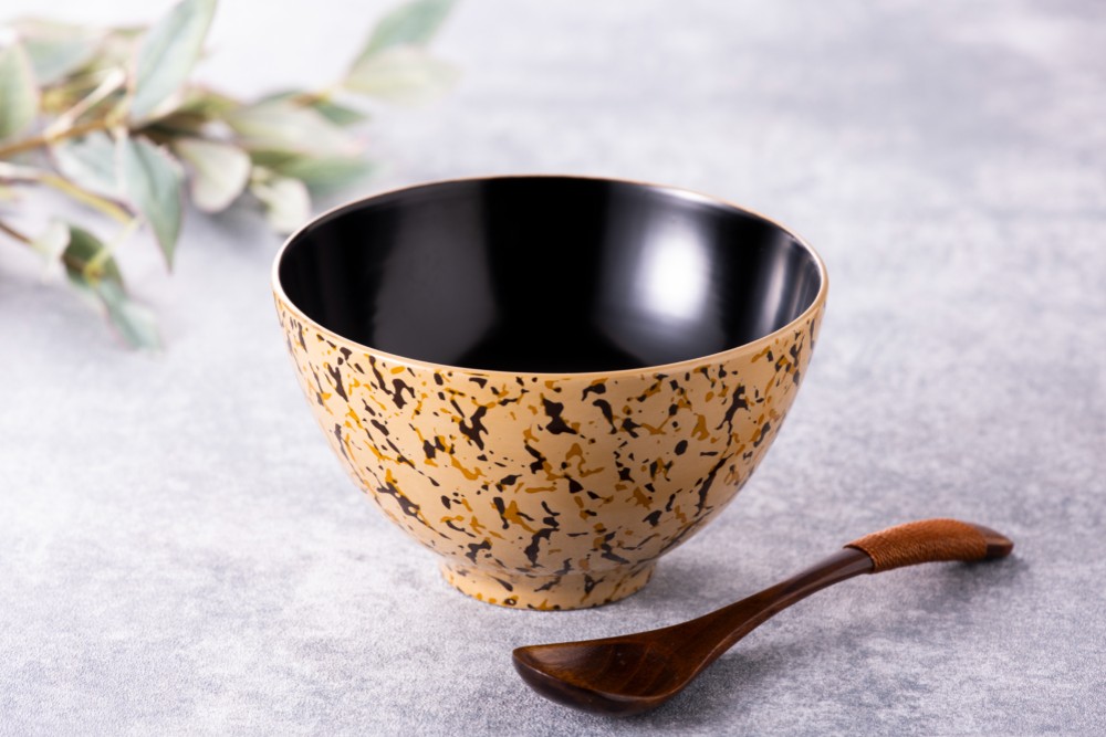 津軽塗 カフェボウルセット 木製 カラータイプ ベージュ お椀