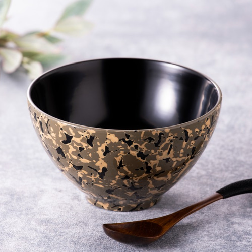 津軽塗 カフェボウルセット 木製 カラータイプ グレー お椀・ボウル