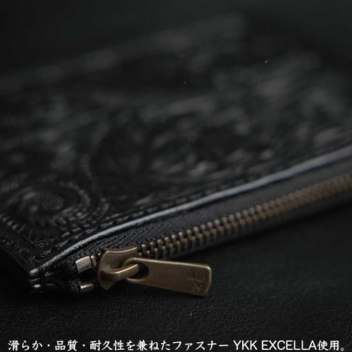 ラグ&サドルレザーウォレット 黒ラグ ALL２mmブラックサドルレザー ラグ&サドルレザーウォレット 黒ラグ ALL2mmブラックサドルレザー