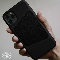 耐衝撃 スマホ カバー アイフォンケース iPhoneケース 携帯ケース 黒 ブラック 002ip01blk 2枚目の画像