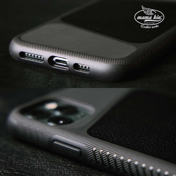耐衝撃 スマホ カバー アイフォンケース iPhoneケース 携帯ケース 黒 ブラック 002ip01blk 4枚目の画像