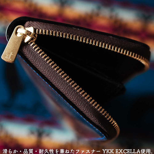 コードバン/ラウンドファスナー長財布/レザーウォレット/牛革/ジッパー