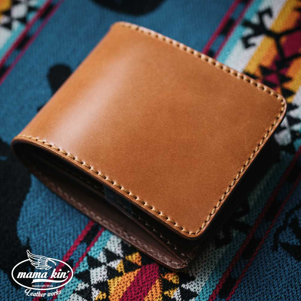 コードバン/二つ折り財布/栃木レザー/レザーウォレット/牛革/馬