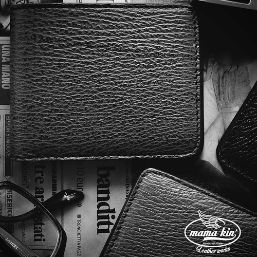 シャークスキン/サドルレザー/サメ革/レザーウォレット/ヌメ革/栃木