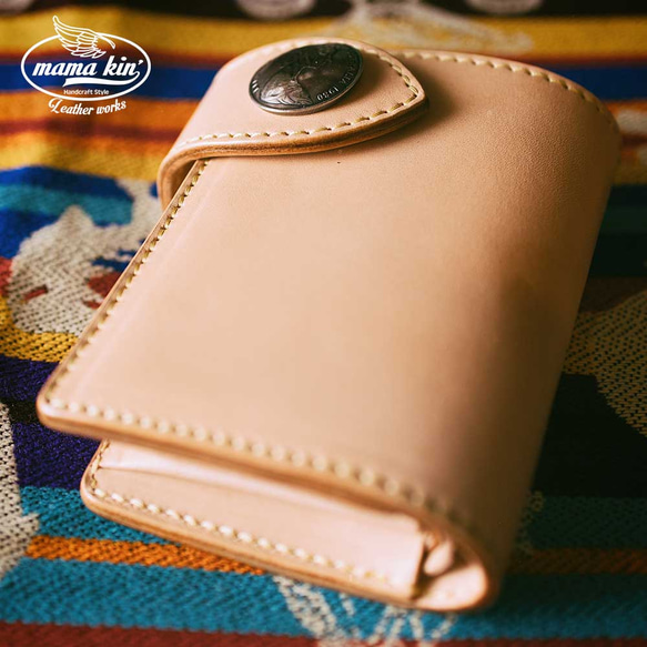 栃木レザー/サドルレザー/ヌメ革/レザーウォレット/牛革/ライダースウォレット/hf009tg46nl 