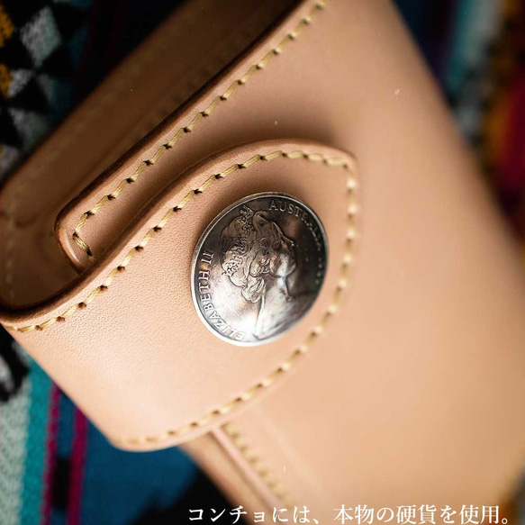 栃木レザー/サドルレザー/ヌメ革/レザーウォレット/牛革/ライダースウォレット/hf009tg46nl 