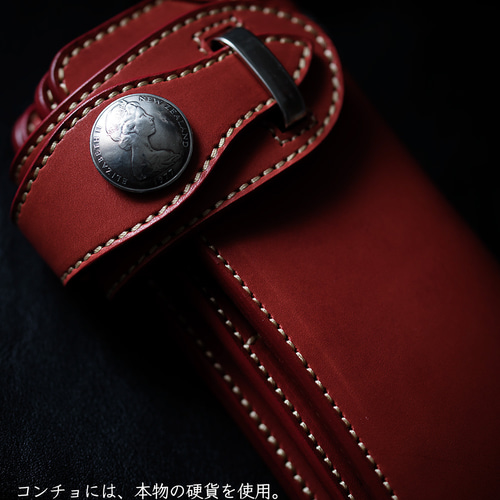 栃木レザー/ヌメ革/長財布/サドルレザー/ライダースウォレット
