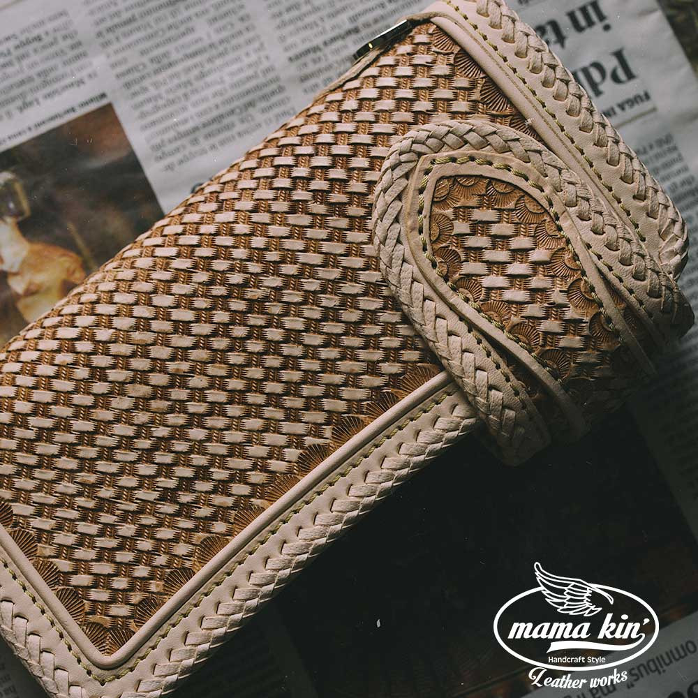 カービングウォレット/サドルレザー/ヌメ革/ライダースウォレット/バイカーズ/009cv84nl04